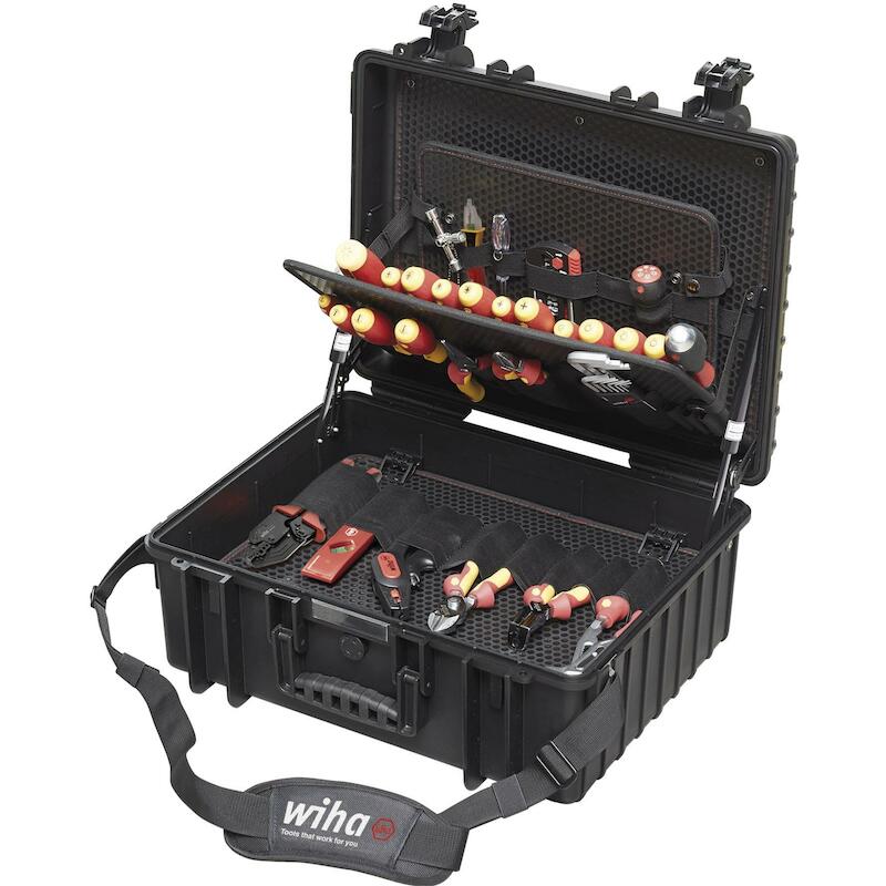 JEU D'OUTILS ÉLECTRICIEN COMPETENCE XL MÉLANGÉ, 83PCS Y COMPRIS UN COFFRET - 9300702 - WIHA