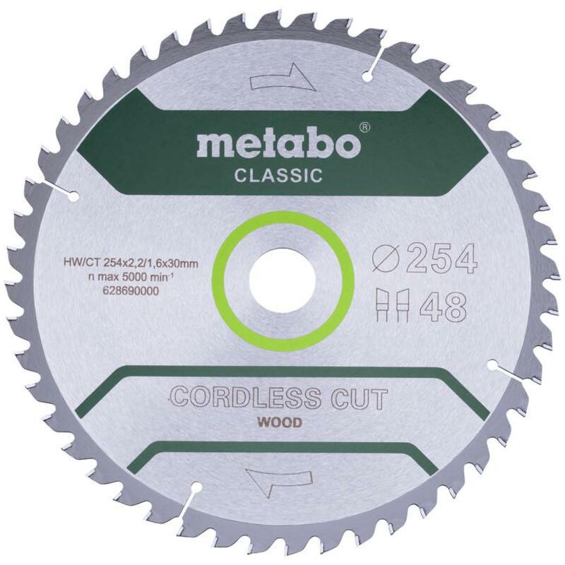 CIRKELZAAGBLAD 254X2,2X30MM 628690000 48T   METABO