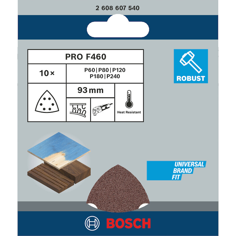 SCHUURPAPIERSET DELTA HOUT  2608607540(10ST)DIV.