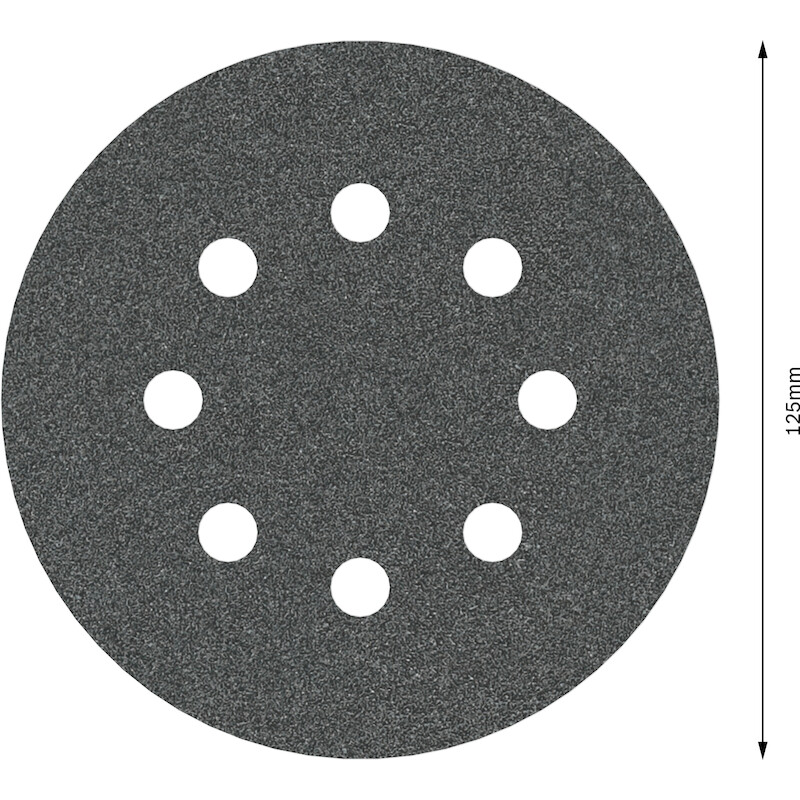 SCHUURSCHIJF 125MM 8G.      2608605117 P120(5ST)