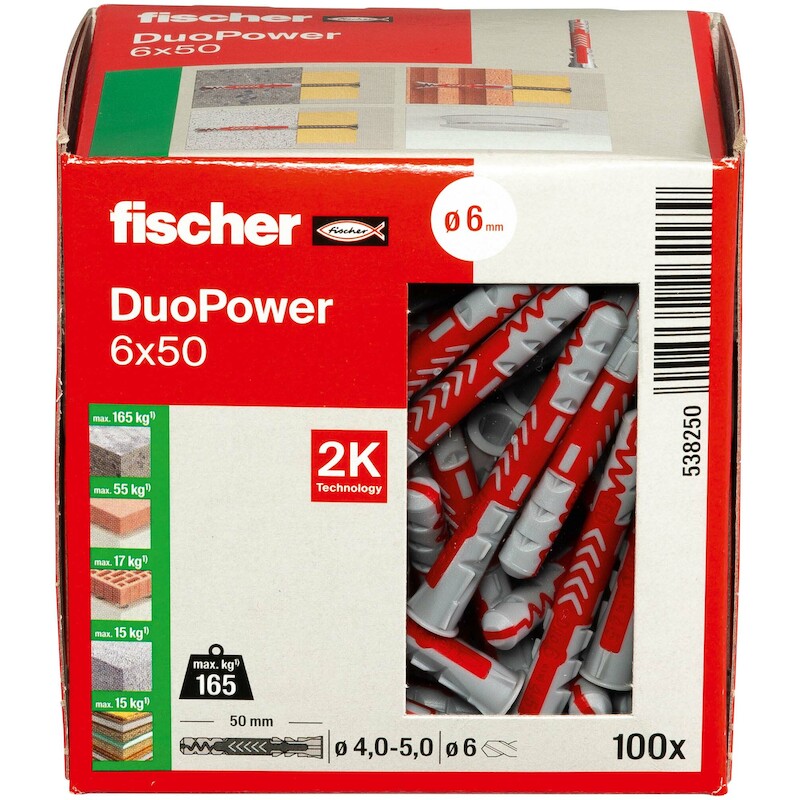 PLUG NYLON  6X50   (GYPROC) DUOPOWER       FISCHER
