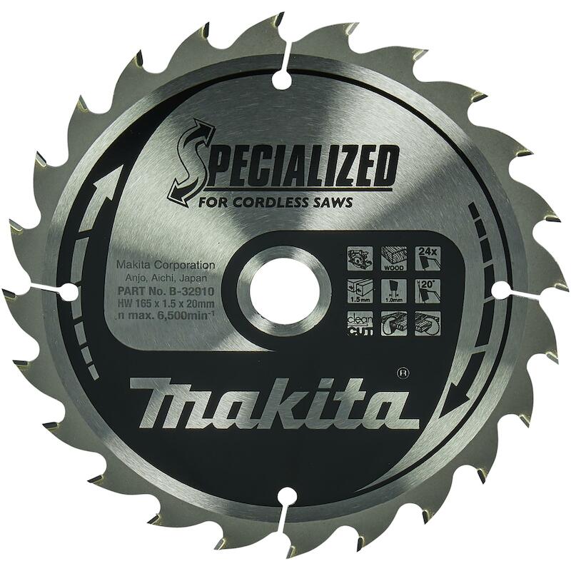 CIRKELZAAGBL.165X1,5X20 24T B-32910 ACCU    MAKITA