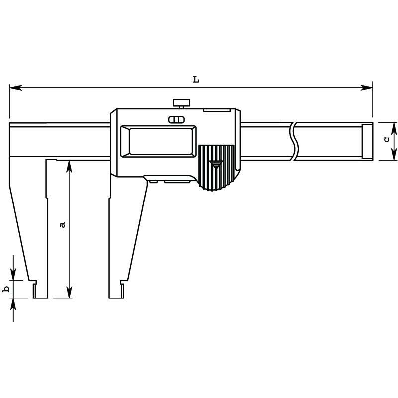 PIED A COULISSE 0-600MM DIG.550-205-10 0,01MM MITU