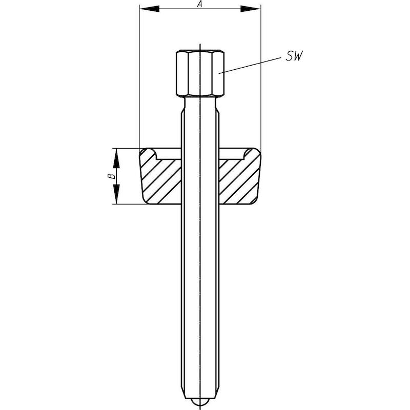 EXTRACTEUR DE RLT.À BILLES  1.29/1 M10X160  GEDORE