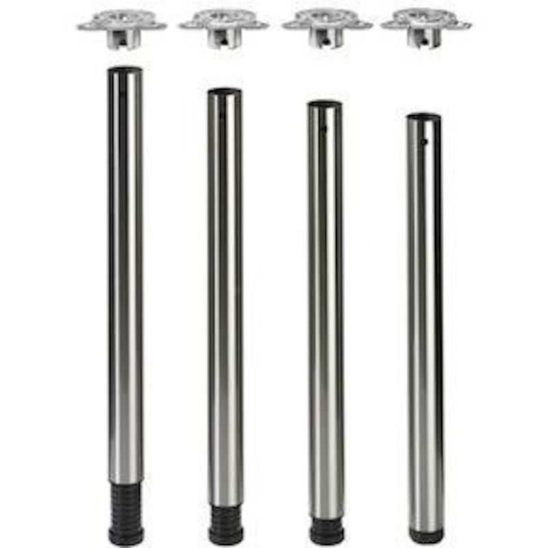 HETTICH 070149 SET TAFELPOOT 710-810MM ZWART-MAT