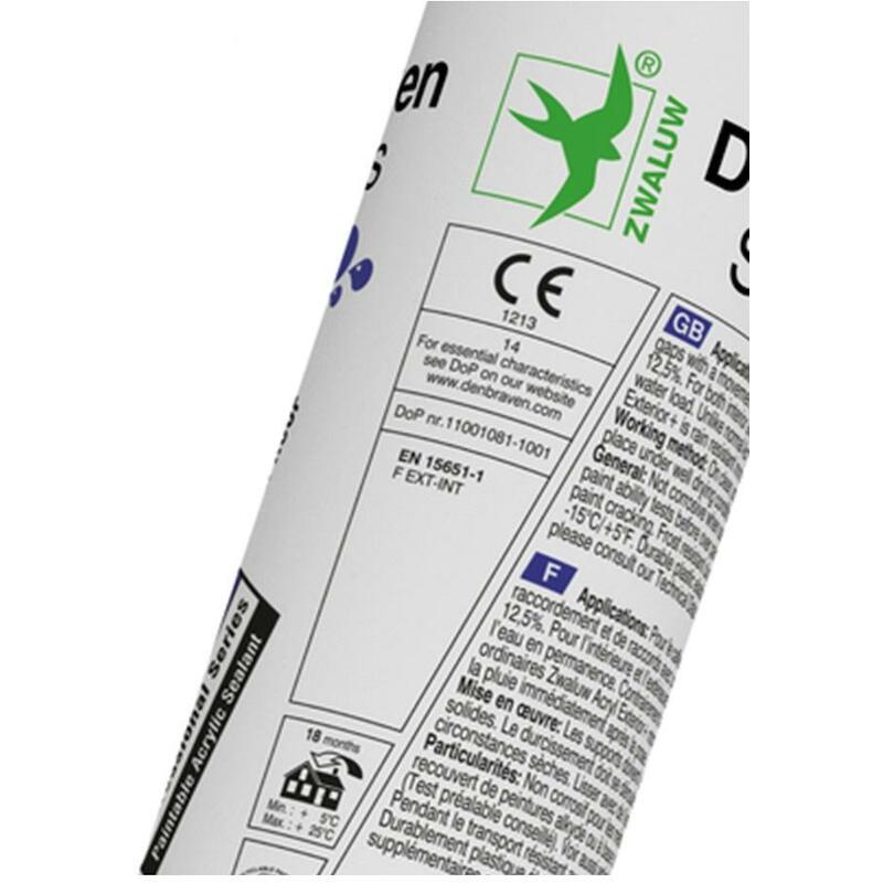 PÂTE D'ÉTANCH. BLANC  310ML ACRYL EXTERIEUR + ZWAL