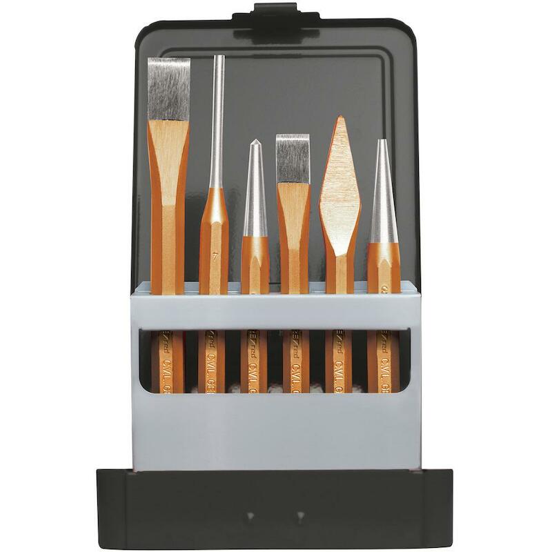 BEITEL-EN DOORSLAGSET       R9000  (6ST)GEDORE RED