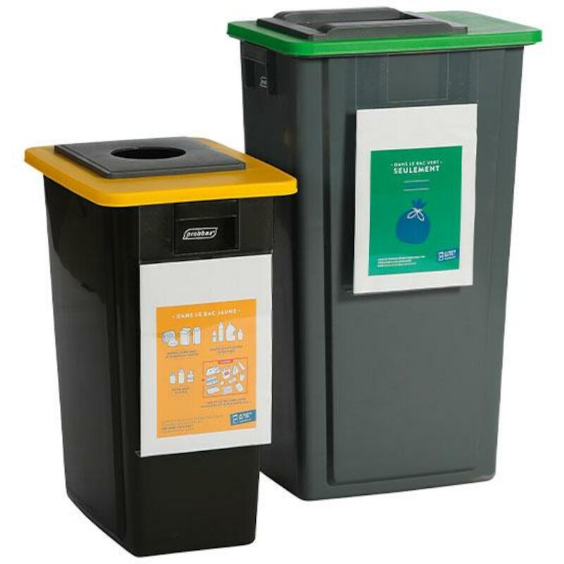 POUBELLE 60L.NOIR           320X460X762MM  PLASTIB