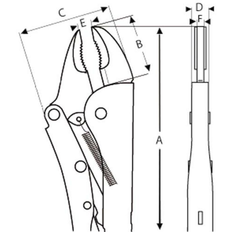KLEMTANG UNI.GEBOGEN BEKKEN 2953 140MM       BAHCO