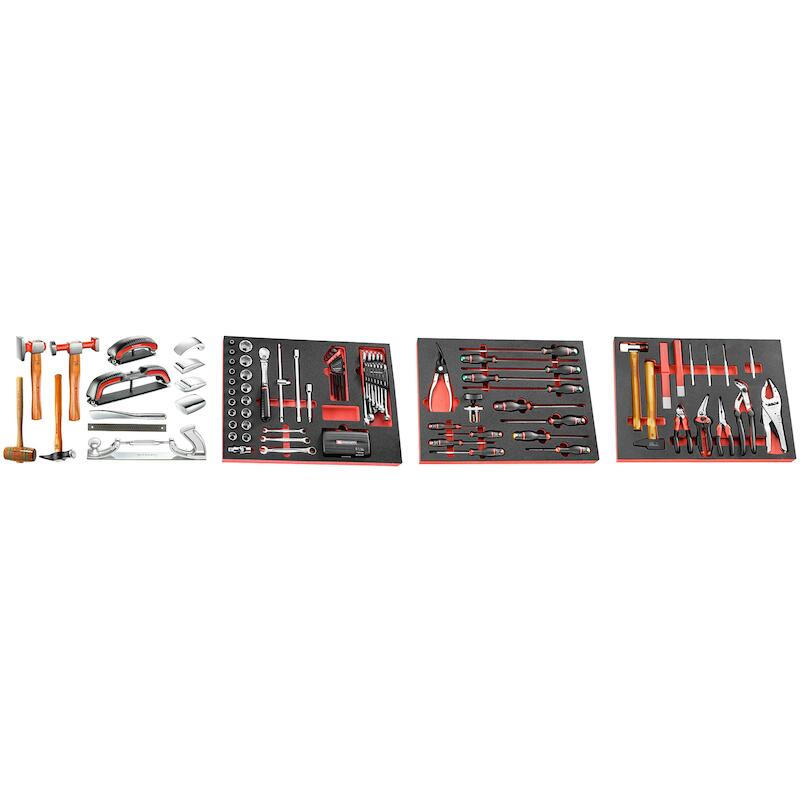 4 MODULES OUTILS MIXTES     CM.CAR    (128PC)FACOM