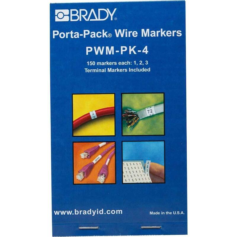 DRAADMERKERBOEKJE - BRADY 031204 - ZWART OP WIT