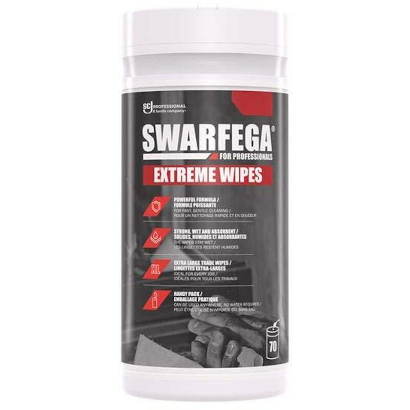 HANDREINIGER EMMER (70ST)   EXTREMEWIPES  SWARFEGA