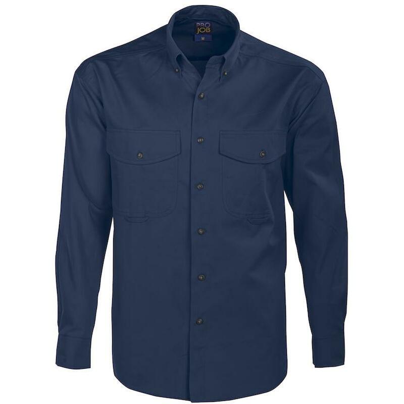 HEMD LANGE MOUWEN 100% KAT. 2219 MARINE XXL PROJOB