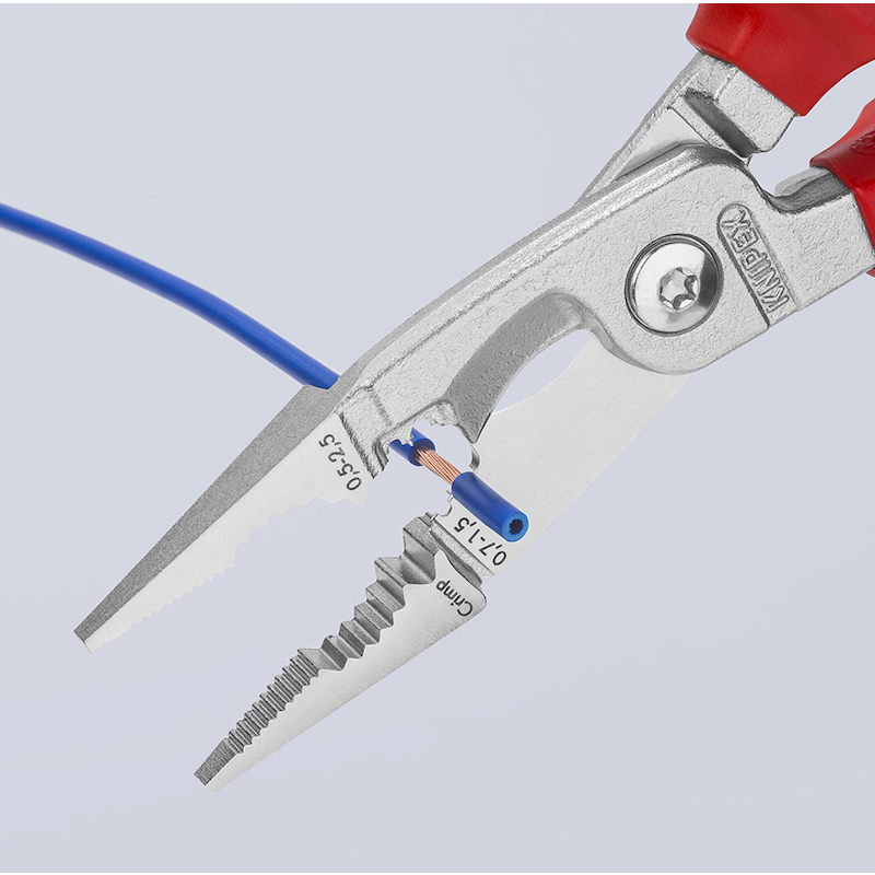 Knipex - Elektro-installatietang - 13 86 200 - vde - verchroomd - 200 mm - 02365096