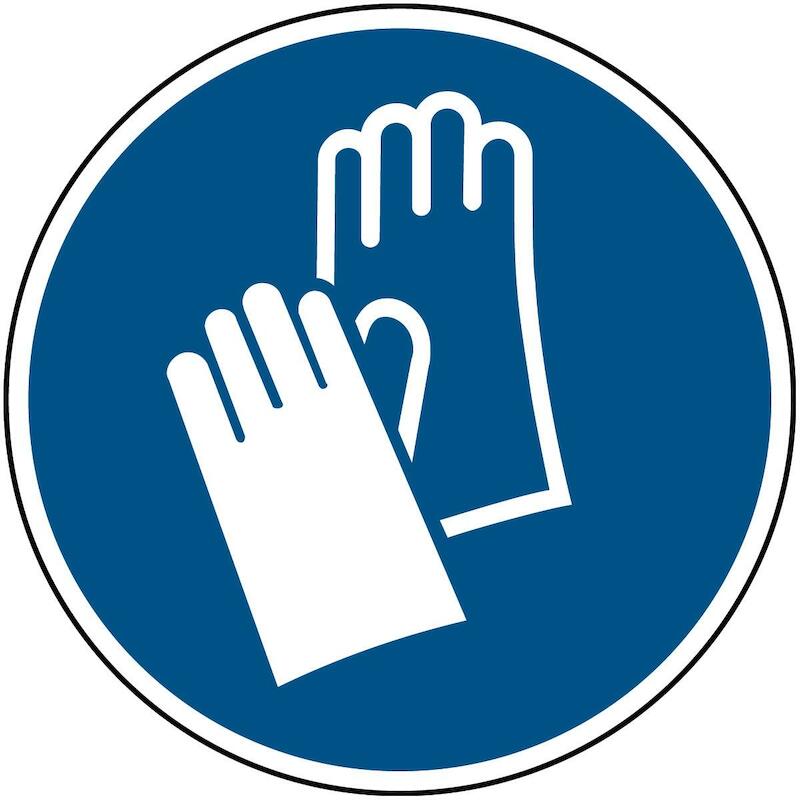 PICTOGRAM - BRADY M009 - VEILIGHEIDSHANDSCHOENEN VERPLICHT 50X (2 EA)