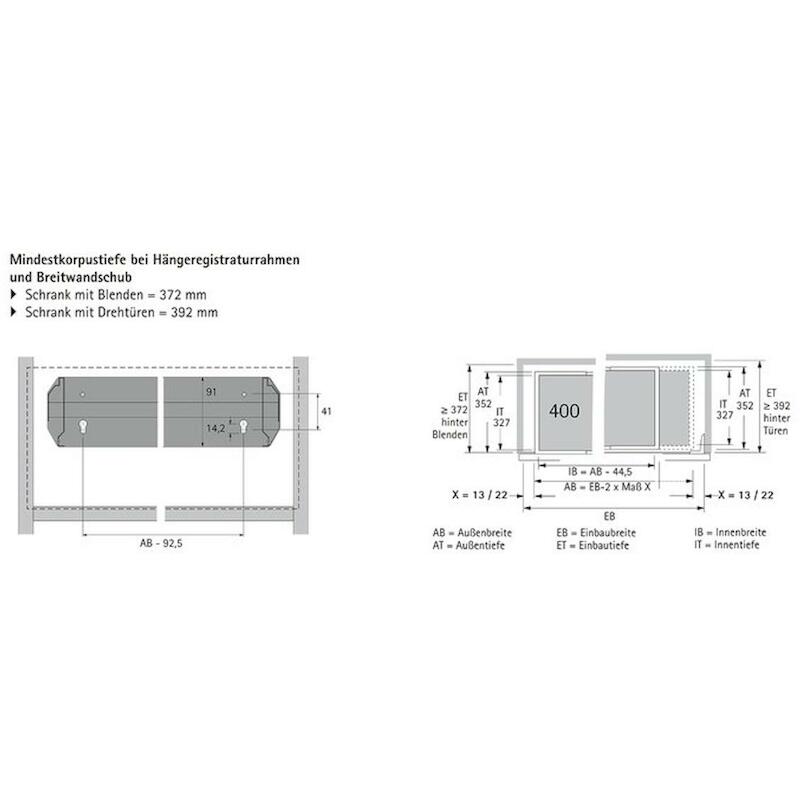 HANGMAPRAMEN 836X352MM ZWART          HETT-1064097
