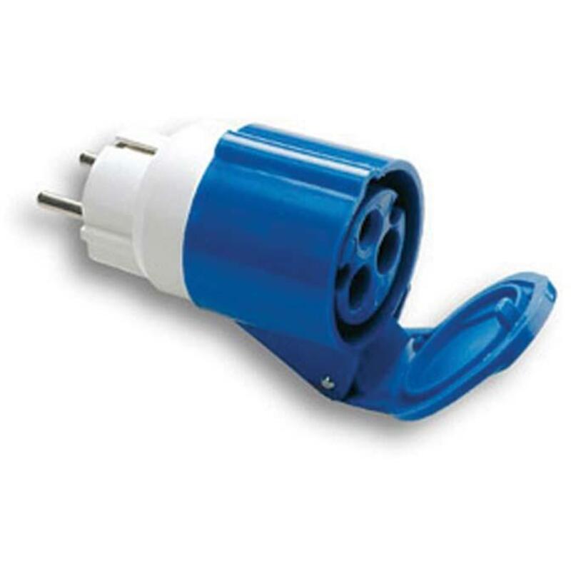 ADAPTER CEE MET STEKKER 16A 2P+T EN KOPPELSTEK.