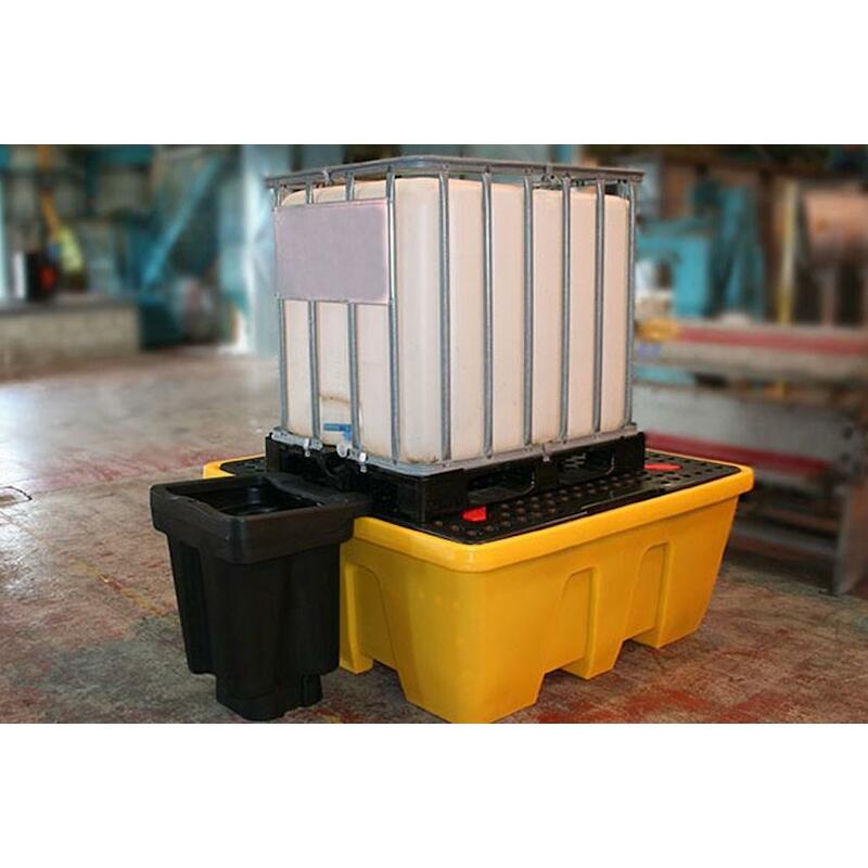 BAC DE RÉTENTION IBC JAUNE  1680X1680X700MM PLASTI