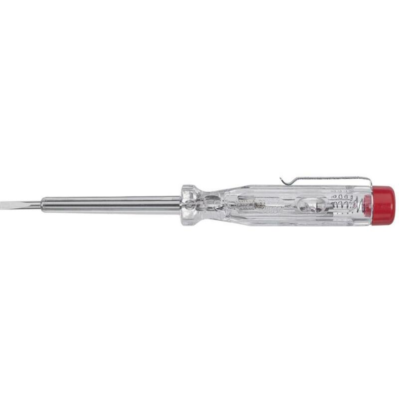 SPANNINGSZOEKER 220-250 VOLT SLEUFKOP TRANSPARANT,MET CLIP IN BLISTER - SB2553 - WIHA