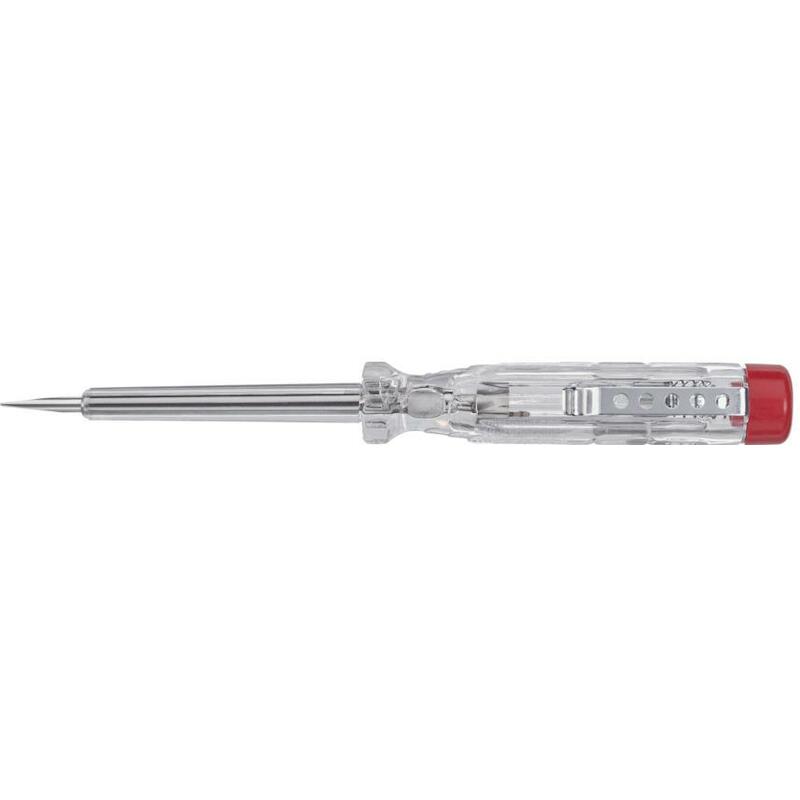 SPANNINGSZOEKER 220-250 VOLT SLEUFKOP TRANSPARANT,MET CLIP IN BLISTER - SB2553 - WIHA