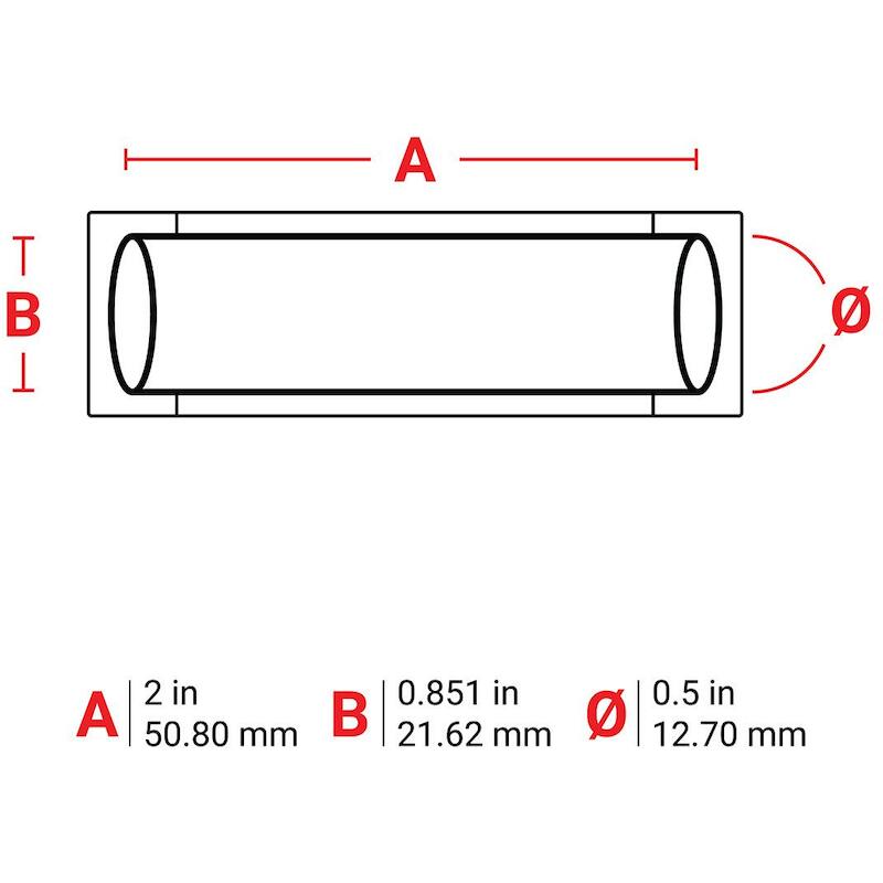 KRIMPKOUS - BRADY 141252 - WIT 50,8X 21,6 MM (500EA)