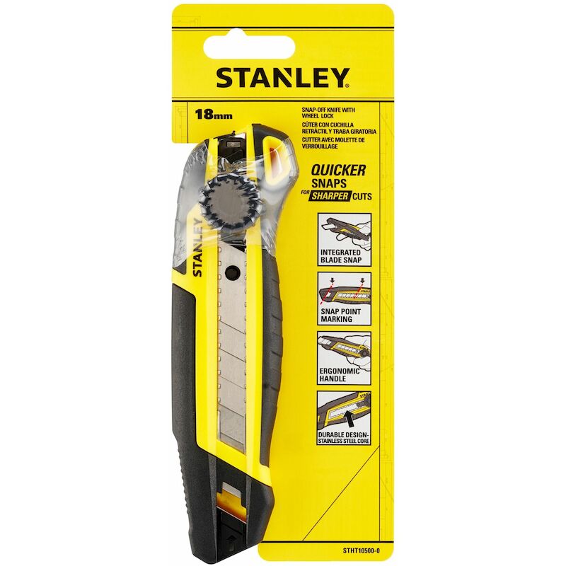 Stanley - Snap-off knife - STHT10500-0 - mpp Quick Snap - with locking wheel - 18 mm - 03305808