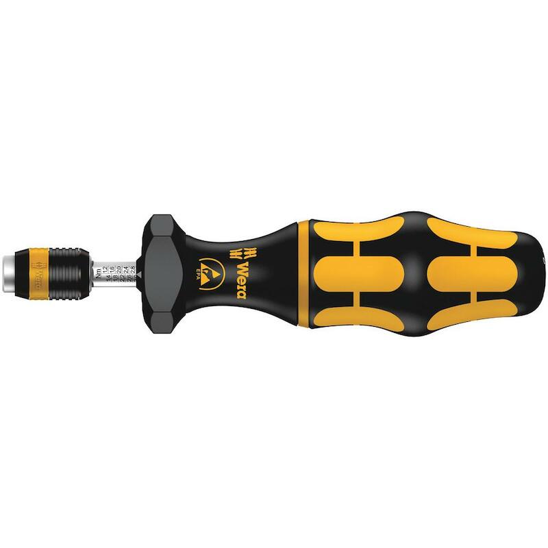 WERA SERIE 7400 KRAFTFORM ESD INSTELBARE MOMENTSCHROEVENDRAAIER (0,1-3,0 NM) MET RAPIDAPTOR SNELWISSELHOUDER (50 NM)