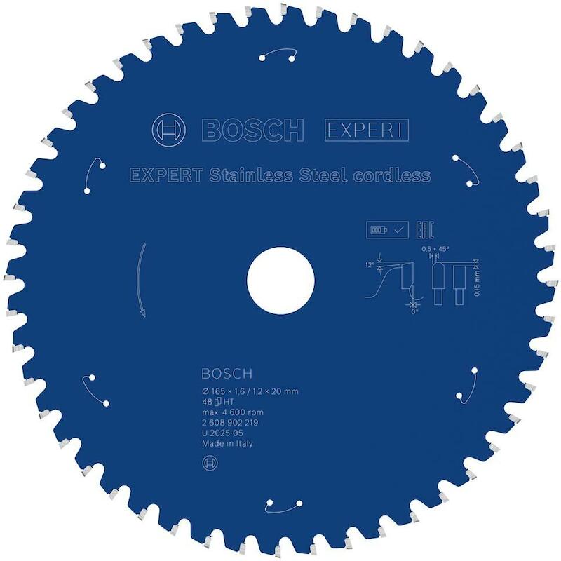 CIRKELZAAGBL.165X20MM STAAL 2608902219 48T   BOSCH