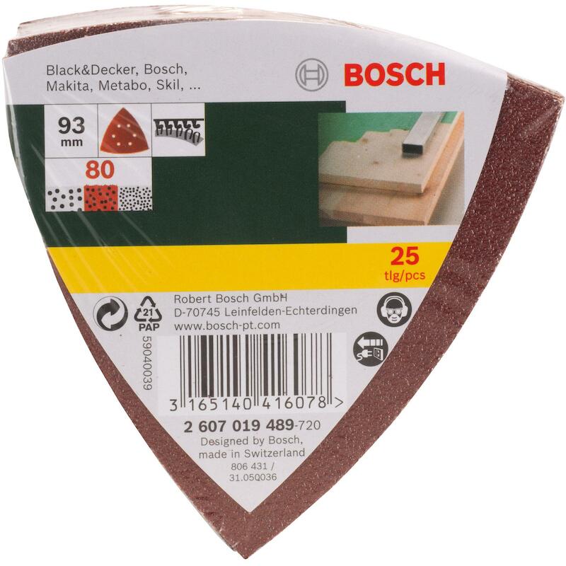 FEUILLE ABR.DELTA 93MM  6TR.2607019489(25PC)P80