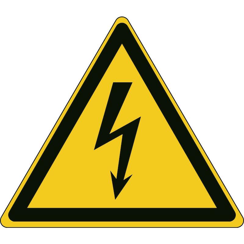 PICTOGRAM - BRADY W012 - WAARSCHUWING: GEVAARLIJKEELEKTRISCHE SPANNING 13X15 MM (54 EA)