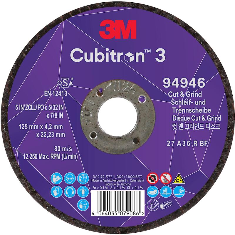 DISQ. ÉBARBER 125X4,2X22,23 CUBITRON 3          3M