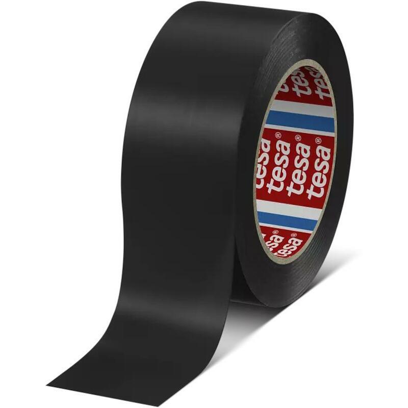 KLEEFBAND - TESA 04169 TESAFLEX ZACHT PVC - ZWART50 MM X 33 M