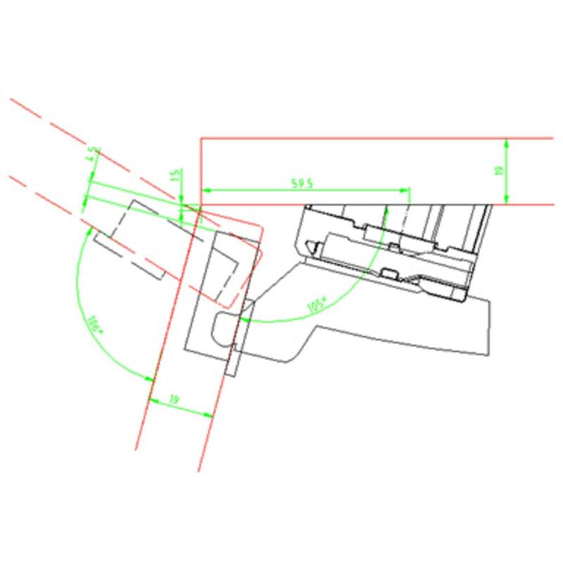 ADAPTAT.D'ANGLE PLAQUE MONT.79349 5°       HETTICH
