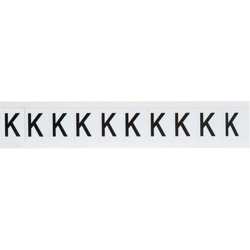 LETTER - BRADY 9713-K - 'K' ZWART OP WIT 22X38 MM(250 EA)