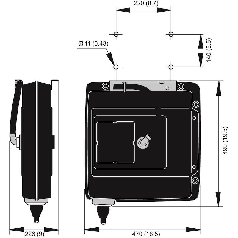 ENROULEUR GRAISSE    L=10M  883 - 10MM    NEDERMAN