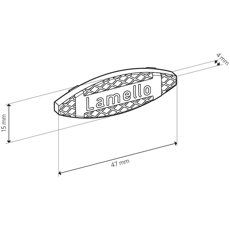 LAMELLENDEUVEL - LAMELLO 0 - 15X47X4 MM (1000 EA)