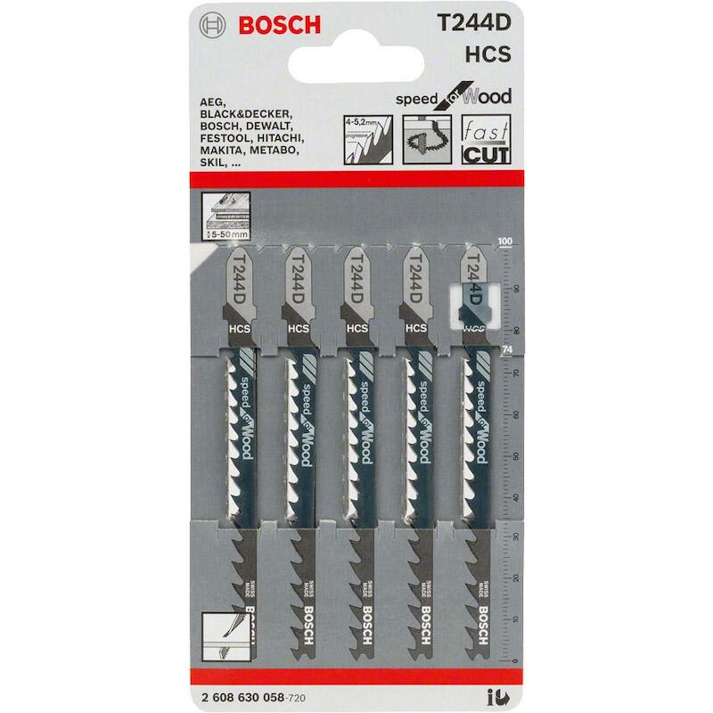 LAME DE SCIE SAUT.T244D     2608630058(5PCS) BOSCH
