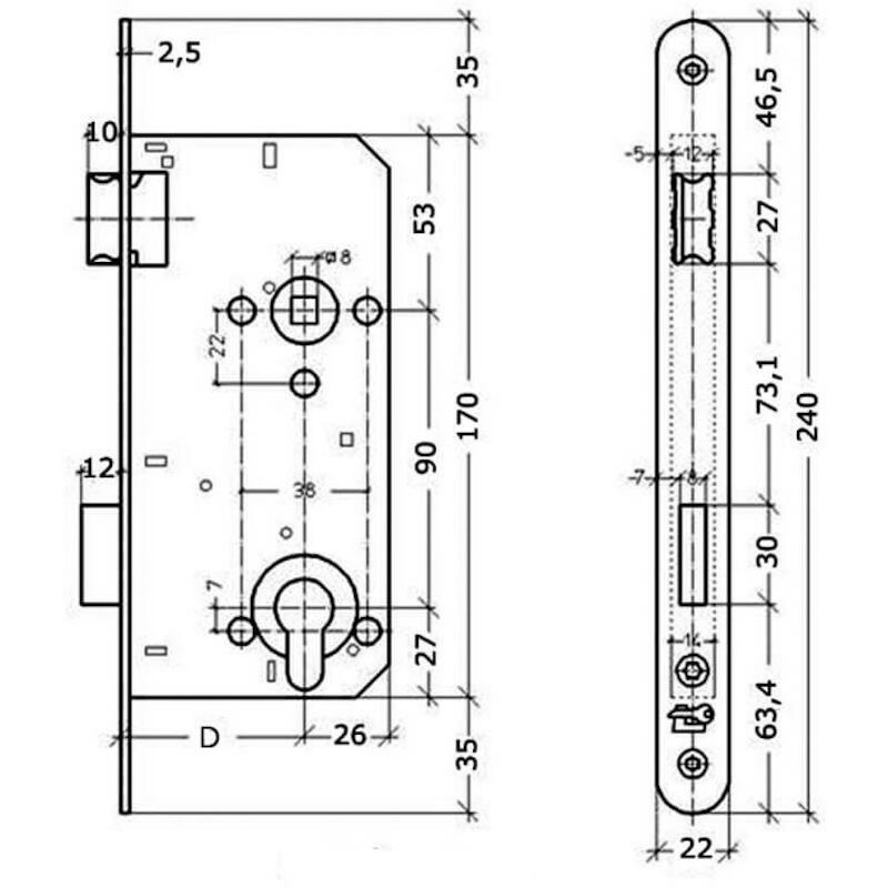 SERR.CYL.RÉV.ARR.EPOXY 1T.  A2690-21 50MM/GÂCHE NI
