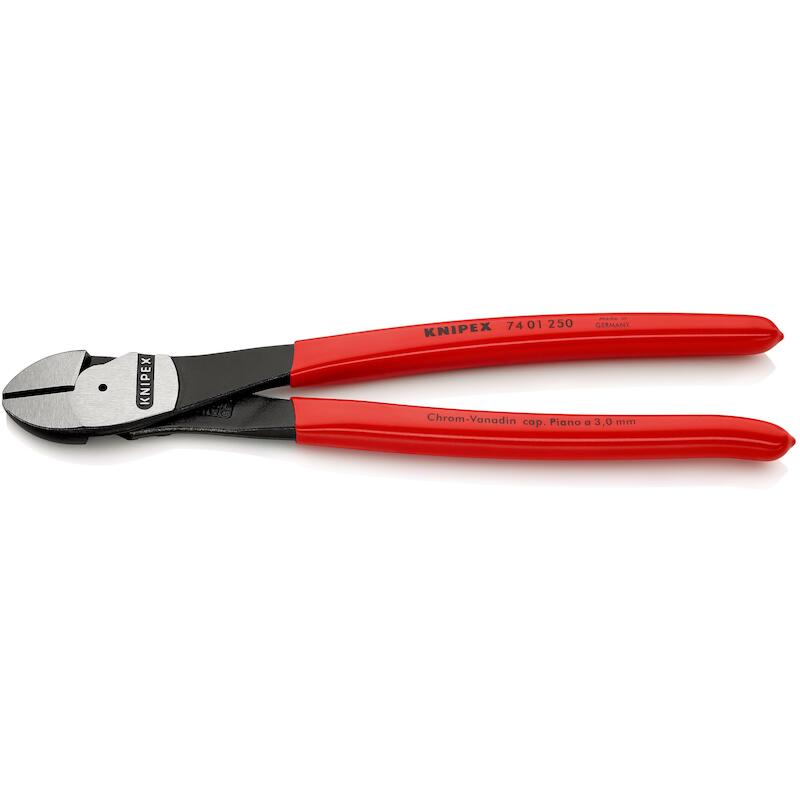 KNIPEX 7401250 KRACHT-ZIJSNIJTANG ZWART GEATRAMENTEERD MET KUNSTSTOF BEKLEED 250 MM