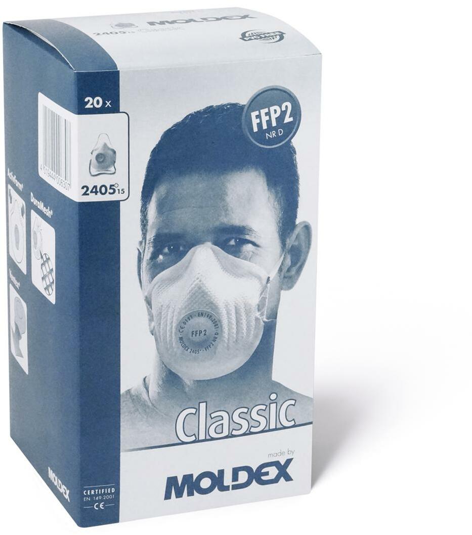 MASQUE À VALVE JETABLE - MOLDEX CLASSIC 2405 -FFP2 TAILLE UNIQUE