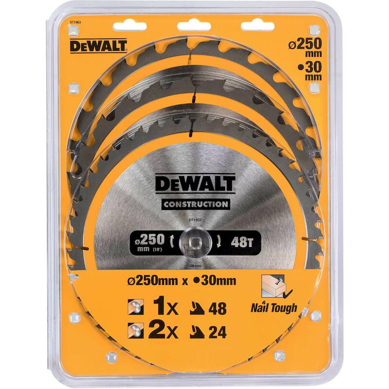JEU LAME SCIE CIRCULAIRE    DT1963-QZ  (3PC)DEWALT