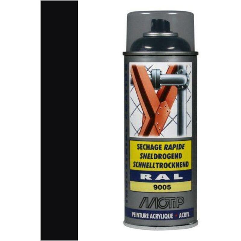 ACRYLAATLAK DIEPZWART HG    07236 - 400ML. RAL9005