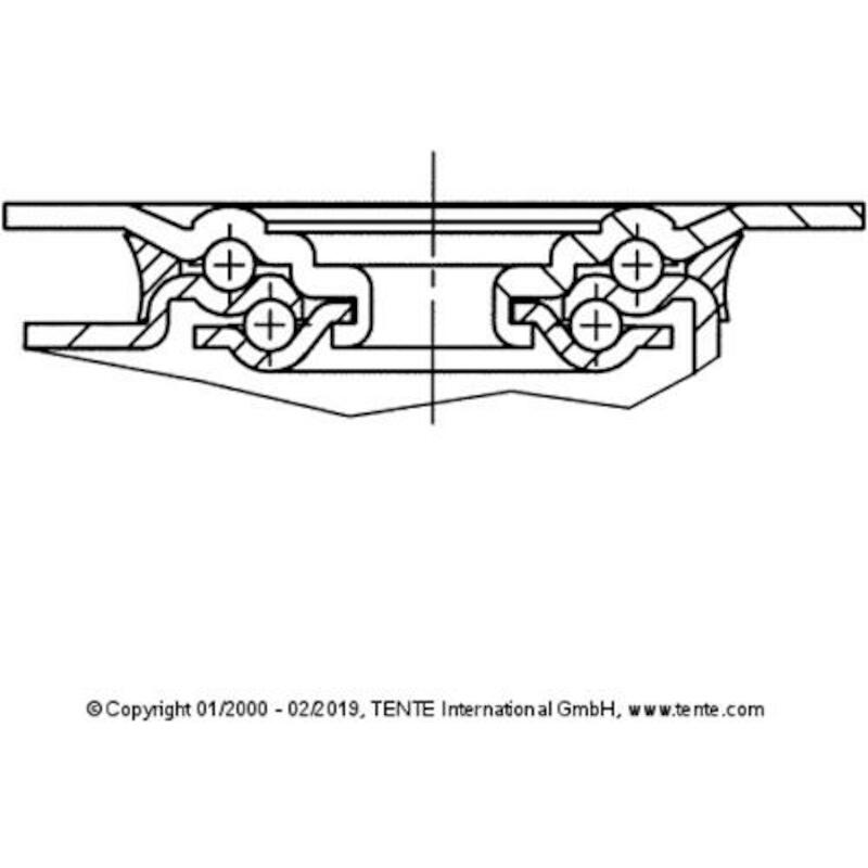 ROUE IN/NY PIV/FR 100KG RED 8477-UAD-080-P62 TENTE