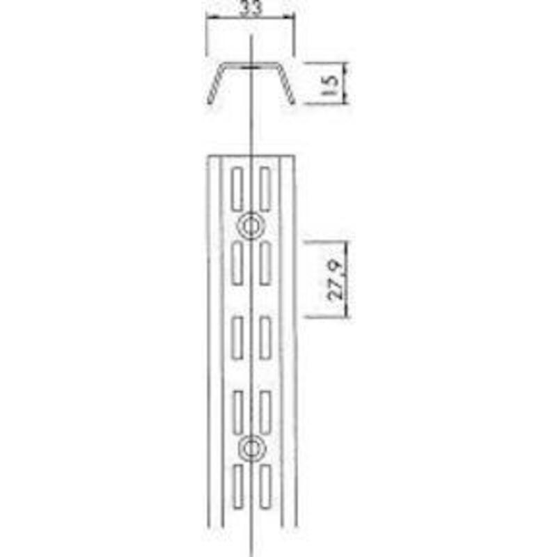 SOVELLA WANDRAIL DUBBEL GAT 200CM WIT