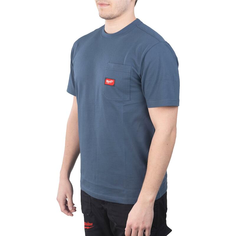 T-SHIRT KATOEN/PES          WTSSBLU BLAUW   M MILW