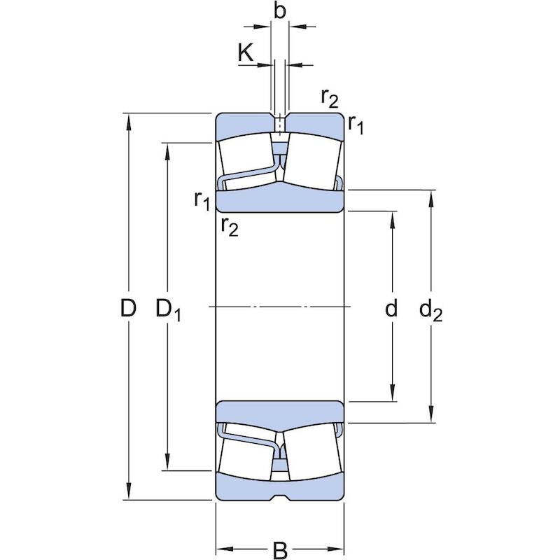 TWEERIJIGE TONLAGER - SKF 22220 E