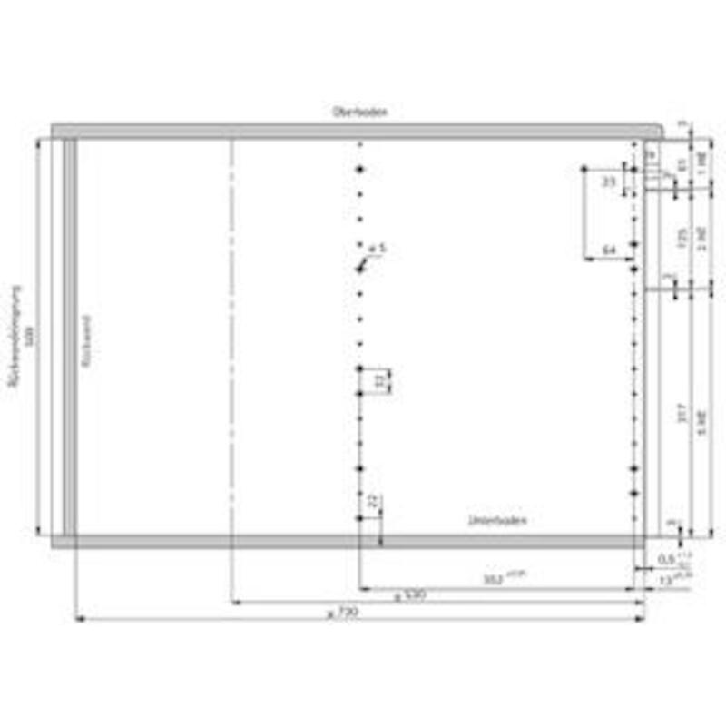 HETTICH 043467 TEKEN. SCHAAL 1:1 V.BUREAUCONTAINER