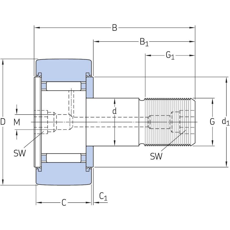 GALET DE CAME/AXE S.EXCENTR.KRV 19 PP          SKF