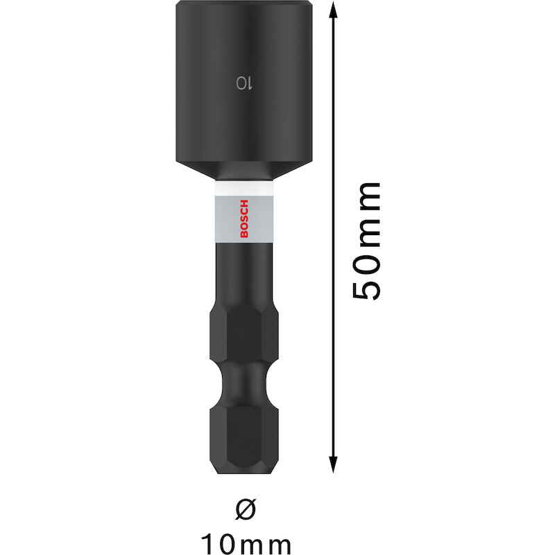 DOPSLEUTEL IMPACT 1/4" 10MM 2608522352 50MM  BOSCH