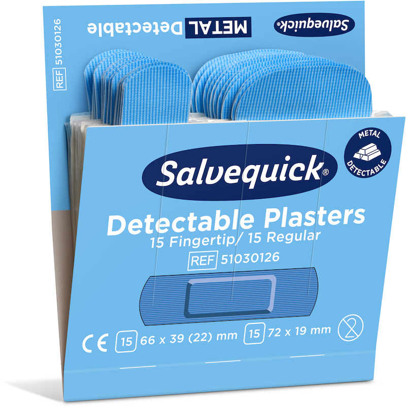 PANSEMENT BLEU DÉTECTABLE   51030126 (6X30PC)SALVE